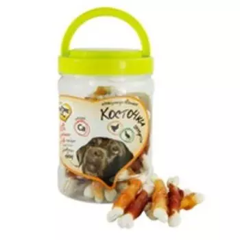 Мнямс Лакомство для собак Кальцинированные косточки Ассорти Курица и Утка