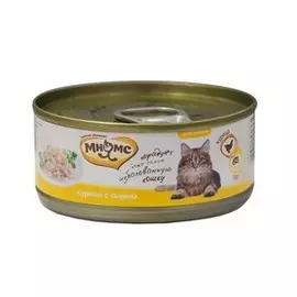 Мнямс Delicatesse Влажный корм Консервы для кошек Курица с лососем в нежном желе (цена за упаковку)