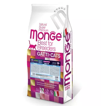 Monge Cat BWild Adult Anchovies / Сухой корм Монж Бивайлд для Взрослых кошек Анчоусы