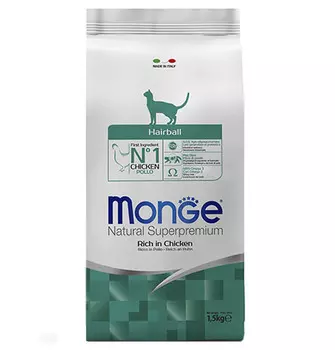 Monge Cat Hairball / Сухой корм Монж для кошек Выведение Шерсти
