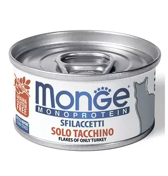 Monge Cat Monoprotein / Консервы Монж Монопротеиновые для кошек Хлопья Индейки (цена за упаковку)