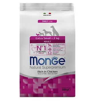 Monge Dog Adult Extra Small Chicken / Сухой корм Монж для взрослых собак Миниатюрных пород с Курицей