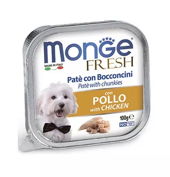 Monge Dog Fresh Chicken / Влажный корм Консервы Монж Фреш для взрослых собак Курица (цена за упаковку)