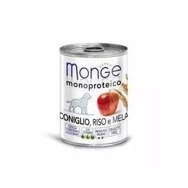 Monge Dog Monoproteico Fruits Rabbit &amp; Apple / Влажный корм Паштет Монж Монопротеиновый для взрослых собак Кролик с яблоками (цена за упаковку)