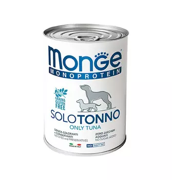 Monge Dog Monoproteico Solo Tuna / Влажный корм Паштет Монж Монопротеиновый для взрослых собак Тунец (цена за упаковку)
