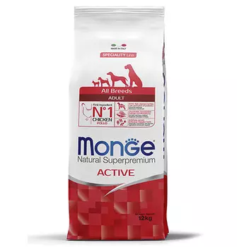 Monge Dog Speciality Active Chicken / Сухой корм Монж Спешиалити для Активных собак всех пород Курица