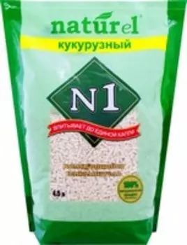 Наполнитель №1 Naturel Кукурузный Комкующийся