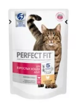 Perfect Fit Adult / Паучи Перфект Фит для взрослых кошек Курица в соусе (цена за упаковку)