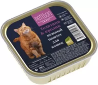 Petibon Smart / Консервы Петибон Смарт для кошек Паштет Телятина & Кролик (цена за упаковку)