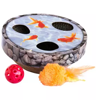 Petstages Hide &amp; Seek Воблер / Игрушка Петстейджес для кошек Трек с когтеточкой, мячиком и пушистиком