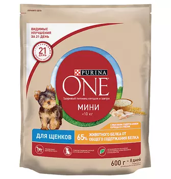 Purina One Dog Мини / Сухой корм Пурина УАН для щенков мелких пород с курицей