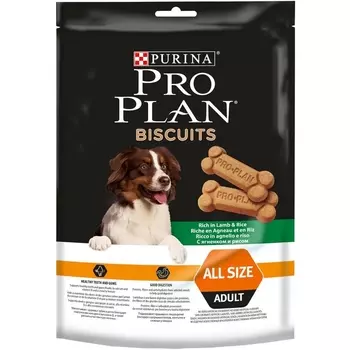 Purina Pro Plan Biscuits Lamb &amp; Rice / Лакомство Пурина Про План для взрослых собак при склоннности к набору веса с ягненком