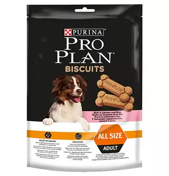 Purina Pro Plan Biscuits Salmon &amp; Rice / Лакомство Пурина Про План Бисквиты Лосось с Рисом