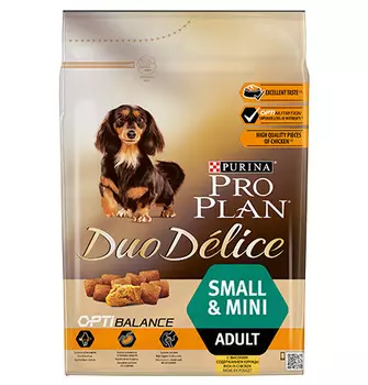 PRO PLAN DUO DELICE / Сухой корм Пурина Про План для взрослых собак мелких пород с курицей