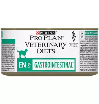 Purina Pro Plan Veterinary Diets EN Gastrointestinal / Лечебные консервы Пурина Про План Ветеринарная диета для взрослых кошек при расстройствах пищеварения (цена за упаковку)