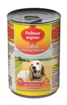 Родные Корма / Консервы для собак Теленок с рисом по-Кубански (цена за упаковку)