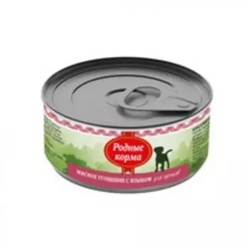 Родные Корма / Консервы Мясное угощение для Щенков с Языком (цена за упаковку)