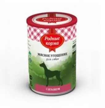Родные Корма / Консервы Мясное угощение для собак с Языком (цена за упаковку)