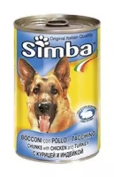 Simba / Консервы Симба для собак кусочки Курица и Индейка (цена за упаковку)
