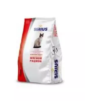 Sirius / Сухой корм Сириус для взрослых кошек Мясной рацион