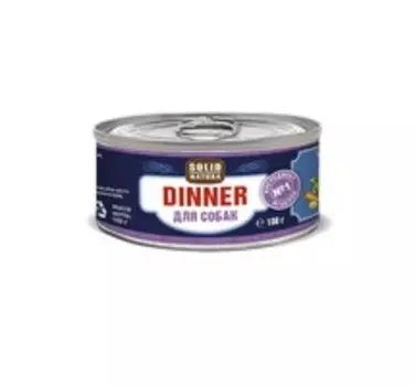 Solid Natura Dinner / Консервы Солид Натура Беззерновые для собак Ягненок (цена за упаковку)