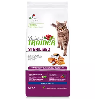 Trainer Natural Adult Sterilised / Сухой корм Трейнер Нейчерал для Стерилизованных кошек Лосось