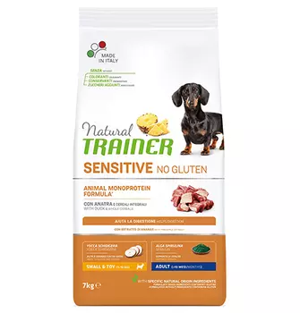 Trainer Natural Sensitive No Gluten Small &amp; Toy Adult / Сухой корм Трейнер для собак Мелких пород Утка