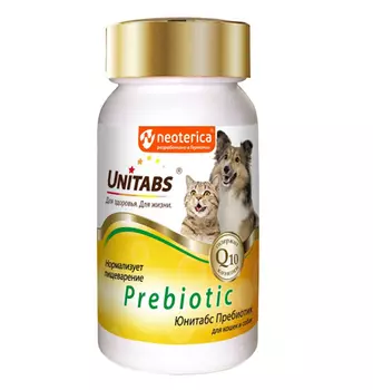 Unitabs Prebiotic / Кормовая добавка Юнитабс для кошек и собак Оптимизация пищеварения