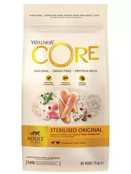 CORE Cat Sterilised Grain free Chicken Turkey / Сухой Беззерновой корм Кор для Стерилизованных кошек и котов Курица с Индейкой
