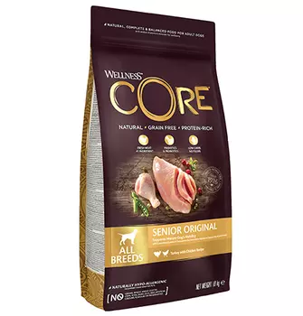 CORE Senior All Breeds Grain free Turkey Chicken / Сухой Беззерновой корм Кор для Пожилых собак всех пород Индейка с Курицей