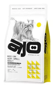 AJO Very Small Adult полнорационный корм для взрослых собак миниатюрных пород (Индейка и ягненок, 1,5 кг.)