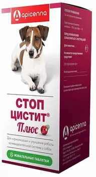 Apicenna Стоп-Цистит Плюс жевательные таблетки для собак (40 таб.)