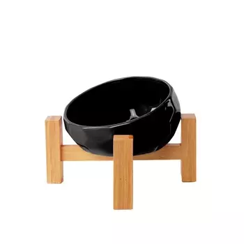 Barq миска на подставке Cioto (550 мл., Черная)