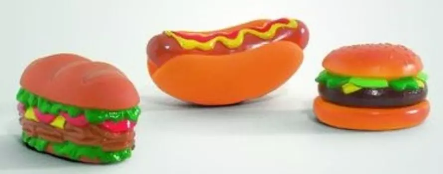 Beeztees 620317 игрушка "Сэндвич, гамбургер, хотдог" в ассортименте для собак (11 см.)