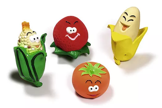 Beeztees игрушка "Веселый фрукт" для щенков (10*4 см.)