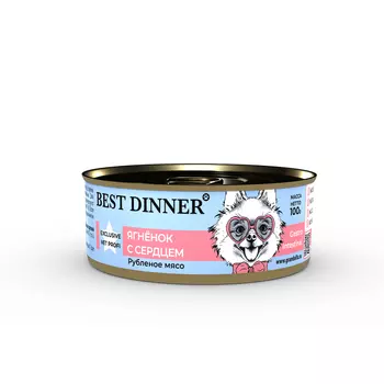 Best Dinner Vet Profi Gastrointestinal консервы для взрослых собак профилактика болезней ЖКТ (Ягненок и сердце, 100 г.)