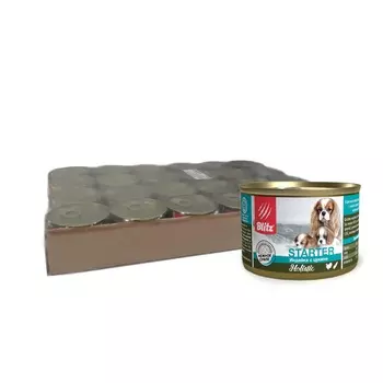 Blitz Sensitive Starter консервы для щенков, беременных и кормящих собак (Индейка и цукини, 200 г. упаковка 24 шт)