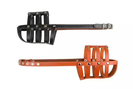 Brava намордник кожаный "Лайка" (26 х 10 см.)