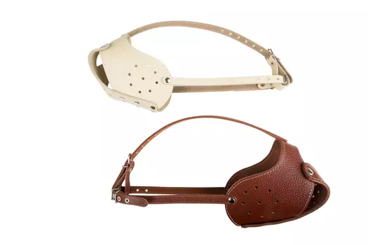 Brava намордник кожаный "Пит-буль" (33 х 8 см.)