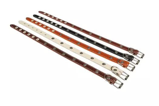 Brava ошейник кожаный с металлофурнитурой (№14)