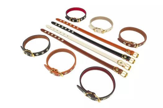 Brava ошейник кожаный с подкладкой без украшений (№25)