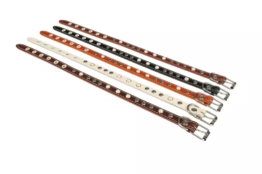 Brava ошейник кожаный с украшением (№14)