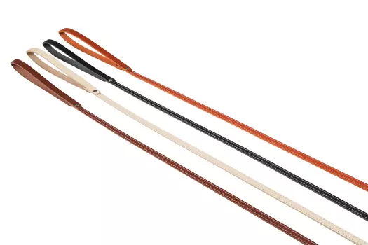 Brava поводок кожаный плоский с переплетением (№16)