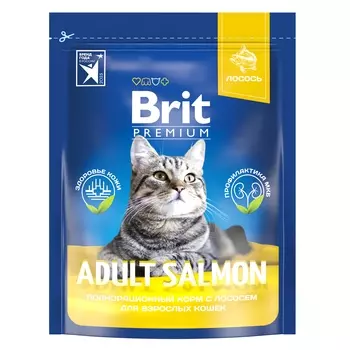Brit Premium Cat Adult для взрослых кошек (Лосось, 400 г.)