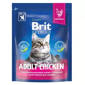 Brit Premium Cat Adult для взрослых кошек (Курица, 2 кг.)