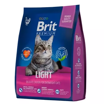 Brit Premium Cat Light для кошек склонных к излишнему весу (Курица, 800 г.)