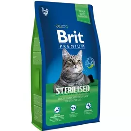 Brit Premium Cat Sterilised для стерилизованных кошек и кастрированных котов (Курица, 800 г.)