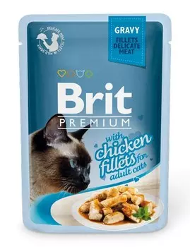 Brit Premium пауч для кошек (кусочки в соусе, 85 гр.) (Курица, 85 г.)
