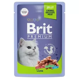 Brit Premium пауч для кошек (кусочки в желе) (Ягненок, 85 г.)