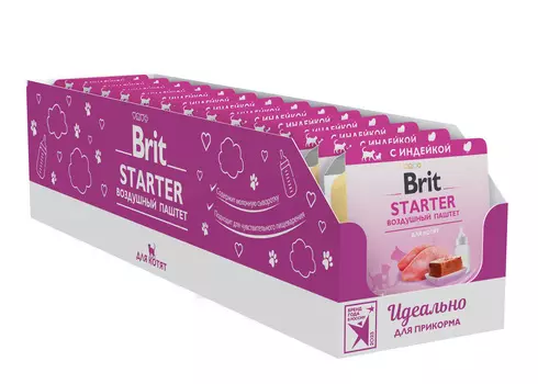 Brit Starter воздушный паштет для котят (Индейка, 100 г. упаковка 14 шт)